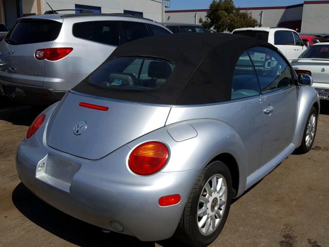 3VWCM31Y14M312996 - 2004 VOLKSWAGEN NEW BEETLE ვერცხლისფერი ფოტო 4