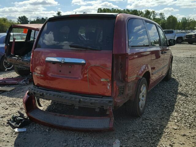 1D8HN44H08B139204 - 2008 DODGE GRAND CARA RED photo 4