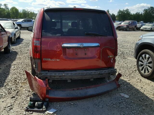 1D8HN44H08B139204 - 2008 DODGE GRAND CARA RED photo 9