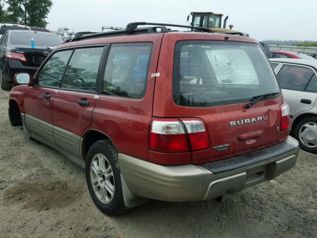 JF1SF65541H702040 - 2001 SUBARU FORESTER S BURGUNDY photo 3