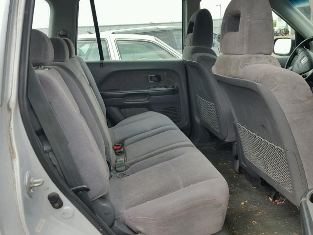 2HKYF18153H614053 - 2003 HONDA PILOT LX SILVER photo 6