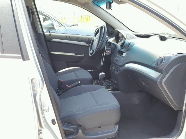KL1TD5DE9BB246063 - 2011 CHEVROLET AVEO LS SILVER photo 5