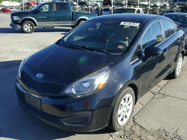 KNADM4A36D6242040 - 2013 KIA RIO LX BLACK photo 2