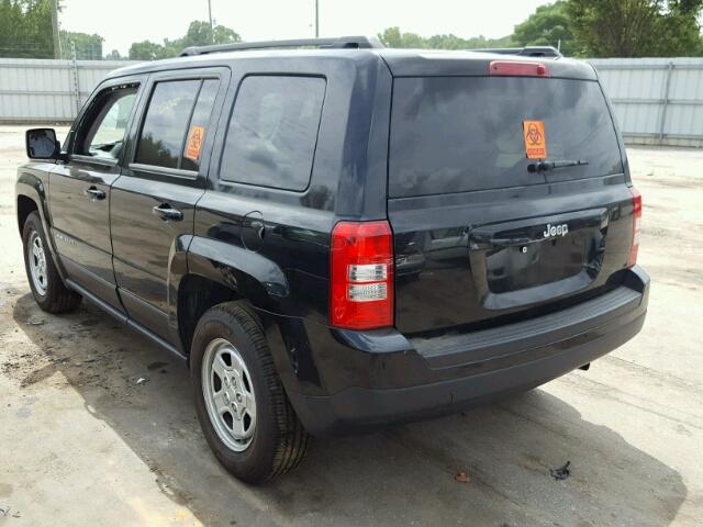 1C4NJPBA9ED691093 - 2014 JEEP PATRIOT BLACK photo 3