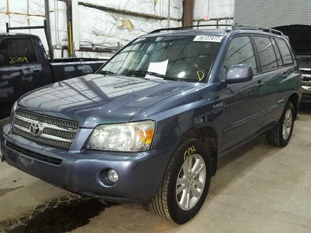 JTEEW21A670042511 - 2007 TOYOTA HIGHLANDER BLUE photo 2