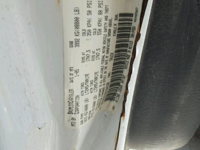 3D7KR28D35G784538 - 2005 DODGE RAM 2500 S Սպիտակ լուսանկար 10