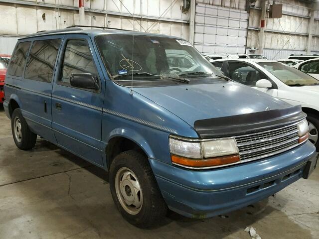 2P4GH2531RR587362 - 1994 PLYMOUTH VOYAGER BLUE photo 1