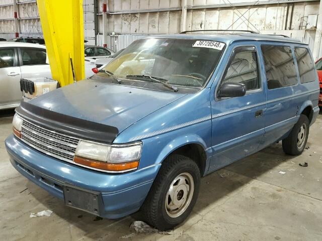 2P4GH2531RR587362 - 1994 PLYMOUTH VOYAGER BLUE photo 2