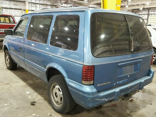 2P4GH2531RR587362 - 1994 PLYMOUTH VOYAGER BLUE photo 3