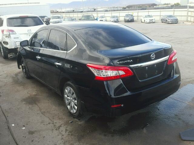 3N1AB7AP8FY259498 - 2015 NISSAN SENTRA S BLACK photo 3