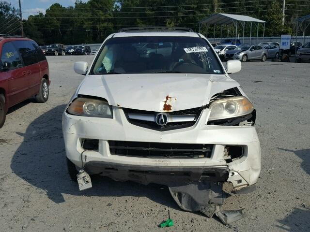 2HNYD18644H546379 - 2004 ACURA MDX WHITE photo 9