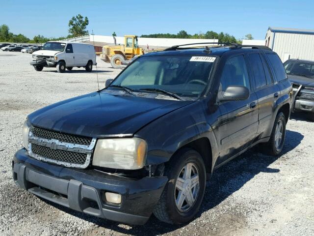 1GNDT13SX82114414 - 2008 CHEVROLET TRAILBLAZE BLACK photo 2