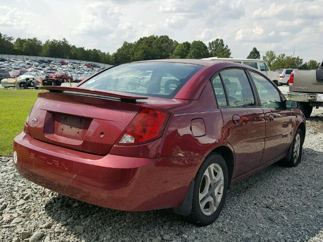 1G8AL52F74Z145803 - 2004 SATURN ION BURGUNDY photo 4