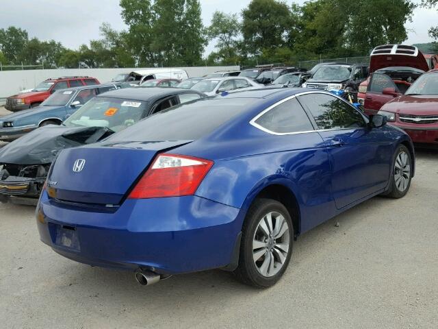 1HGCS12839A009378 - 2009 HONDA ACCORD EXL BLUE photo 4