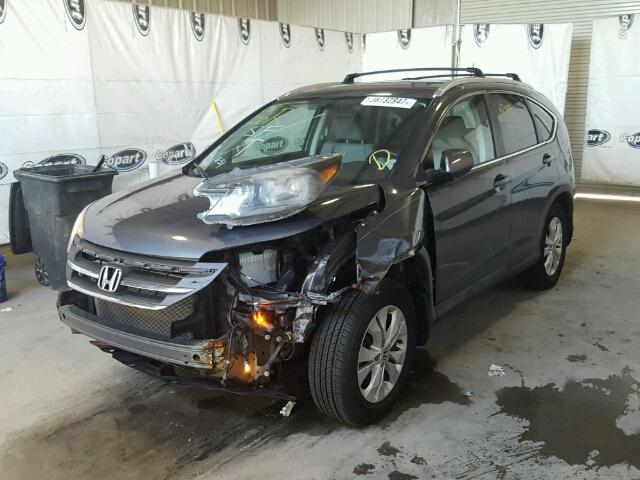 5J6RM4H7XCL021505 - 2012 HONDA CR-V GRAY photo 2