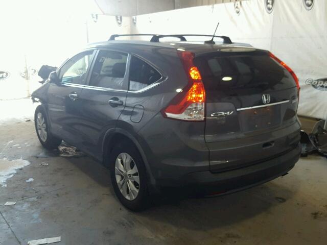 5J6RM4H7XCL021505 - 2012 HONDA CR-V GRAY photo 3