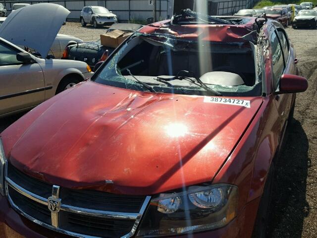 1B3LD76M08N630010 - 2008 DODGE AVENGER R/ RED photo 9