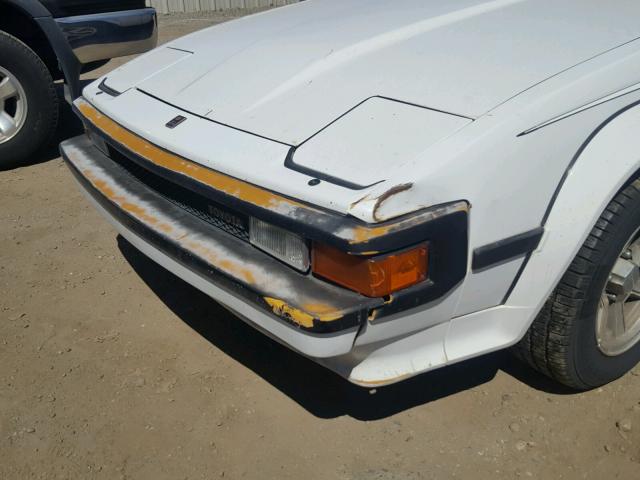 JT2MA67L3F0167438 - 1985 TOYOTA SUPRA WHITE photo 9