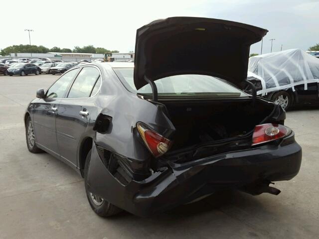 JTHBA30G245031861 - 2004 LEXUS ES 330 GRAY photo 3