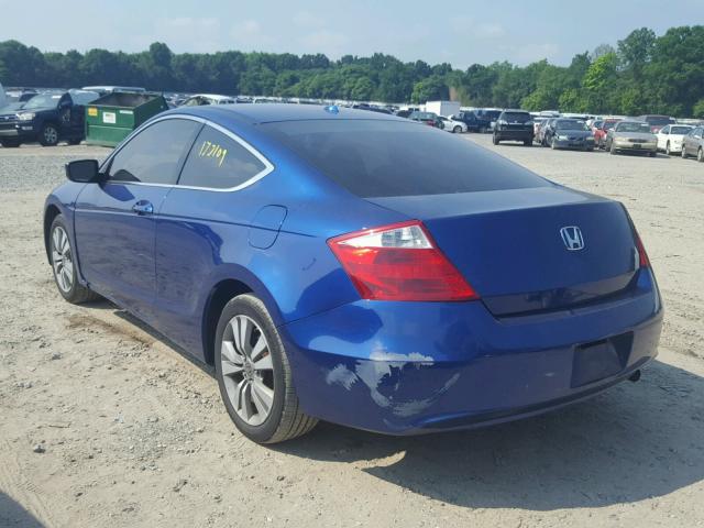 1HGCS128X9A006252 - 2009 HONDA ACCORD EXL BLUE photo 3