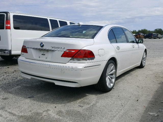 WBAHN83527DT66505 - 2007 BMW 750 WHITE photo 4