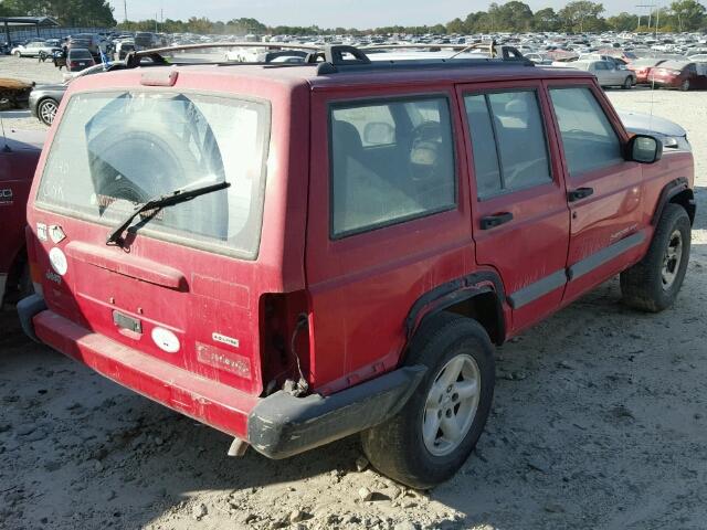 1J4FT48S71L525842 - 2001 JEEP CHEROKEE S RED photo 4