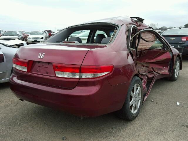 1HGCM66563A048027 - 2003 HONDA ACCORD EX MAROON photo 4