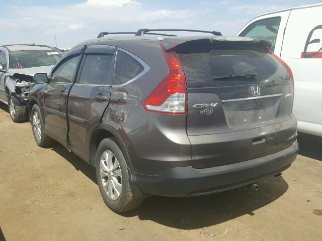 2HKRM4H77EH674886 - 2014 HONDA CR-V CHARCOAL photo 3