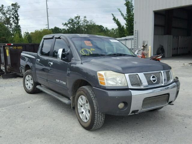 1N6BA07B25N528000 - 2005 NISSAN TITAN XE GRAY photo 1