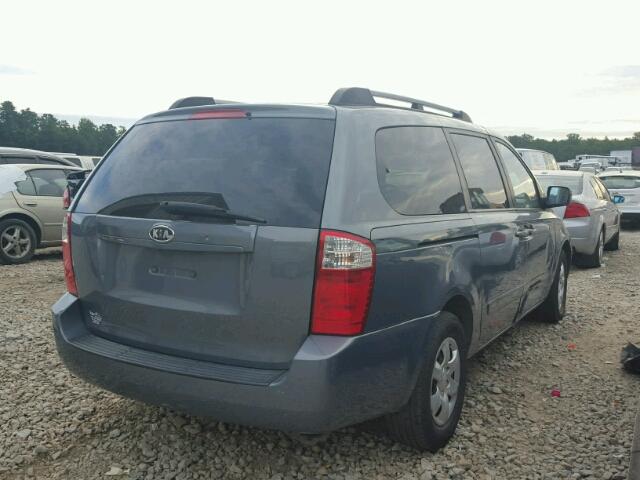 KNDMB233776163264 - 2007 KIA SEDONA EX BLUE photo 4