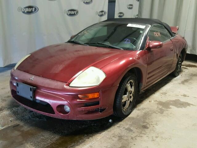 4A3AE45G65E028430 - 2005 MITSUBISHI ECLIPSE BURGUNDY photo 2