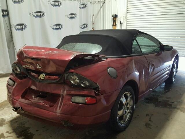 4A3AE45G65E028430 - 2005 MITSUBISHI ECLIPSE BURGUNDY photo 4