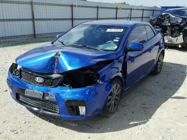 KNAFW6A32D5657554 - 2013 KIA FORTE SX BLUE photo 2