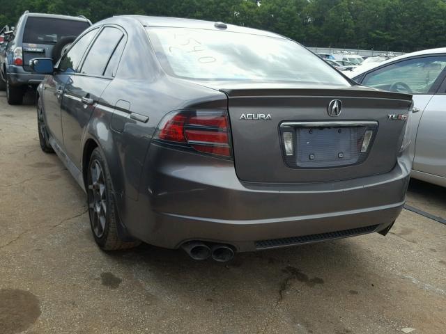 19UUA76587A022540 - 2007 ACURA TL TYPE S GRAY photo 3