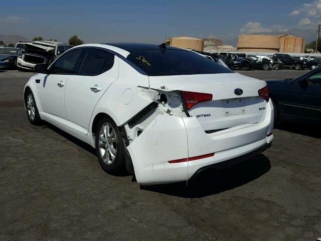 5XXGN4A78DG159632 - 2013 KIA OPTIMA EX WHITE photo 3