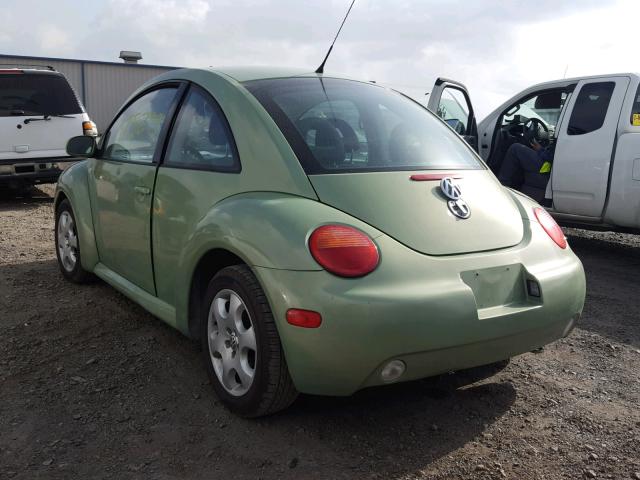 3VWCK21CX1M428410 - 2001 VOLKSWAGEN NEW BEETLE 绿色 照片 3