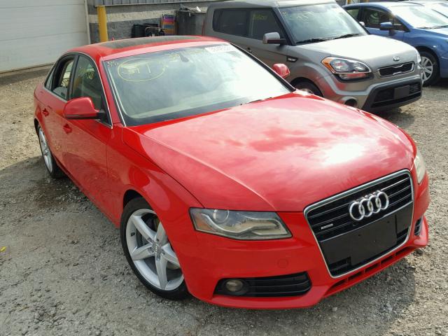 WAUMK78KX9N011207 - 2009 AUDI A4 PRESTIG RED photo 1