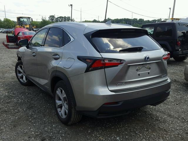 JTJBJRBZ2H2073907 - 2017 LEXUS NX 300H GRAY photo 3