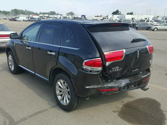 2LMDJ8JK5BBJ02893 - 2011 LINCOLN MKX BLACK photo 3