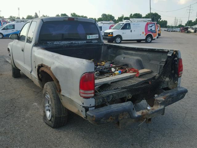 1B7GG22N41S296676 - 2001 DODGE DAKOTA SILVER photo 3