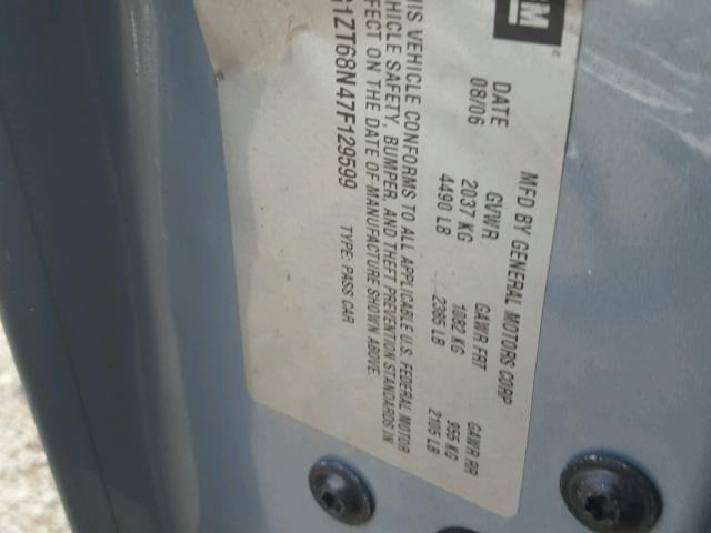 1G1ZT68N47F129599 - 2007 CHEVROLET MALIBU MAX 灰色 照片 10