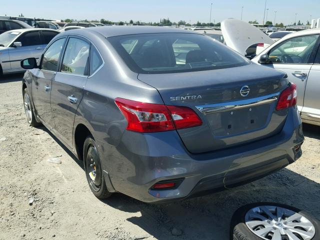 3N1AB7AP2HY237743 - 2017 NISSAN SENTRA S GRAY photo 3