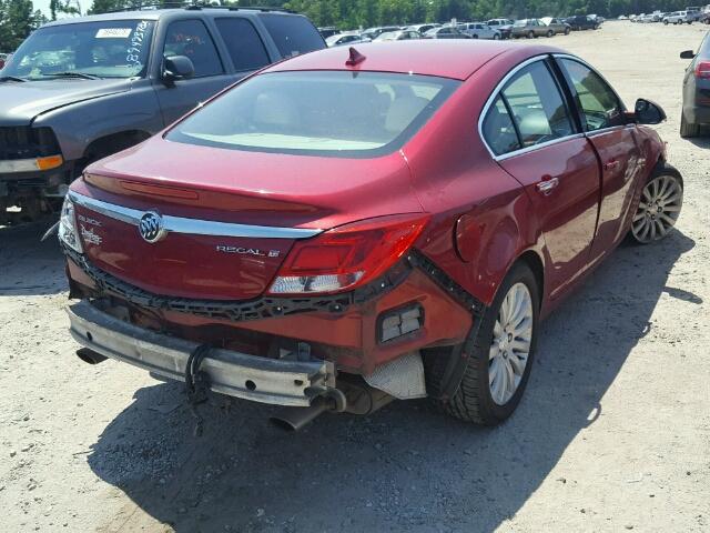 2G4GS5EV4C9214585 - 2012 BUICK REGAL PREM RED photo 4