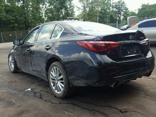 JN1EV7AP9JM357380 - 2018 INFINITI Q50 LUXE BLACK photo 3