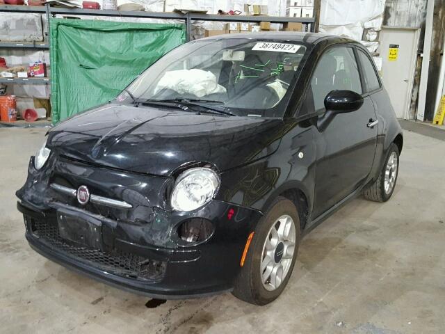 3C3CFFAR1DT526405 - 2013 FIAT 500 POP BLACK photo 2