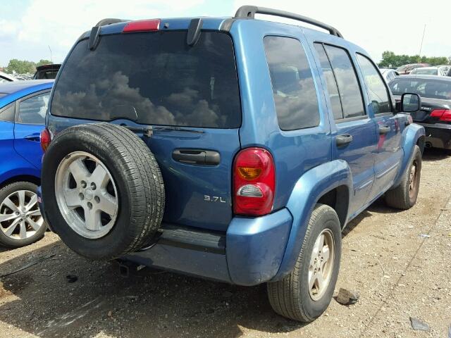 1J4GL58K83W538837 - 2003 JEEP LIBERTY BLUE photo 4