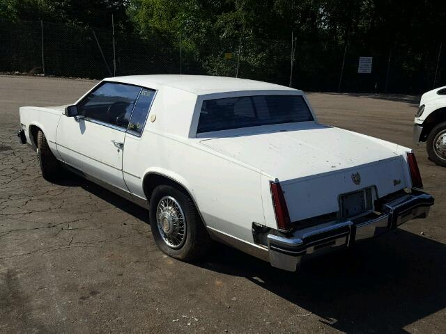 1G6EL5784FE675029 - 1985 CADILLAC ELDORADO WHITE photo 3