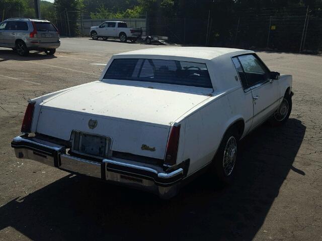 1G6EL5784FE675029 - 1985 CADILLAC ELDORADO WHITE photo 4