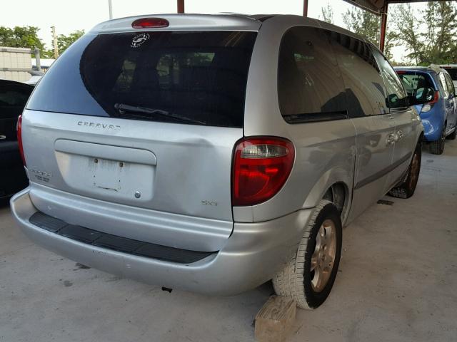 1D4GP45R54B557041 - 2004 DODGE CARAVAN SX GRAY photo 4