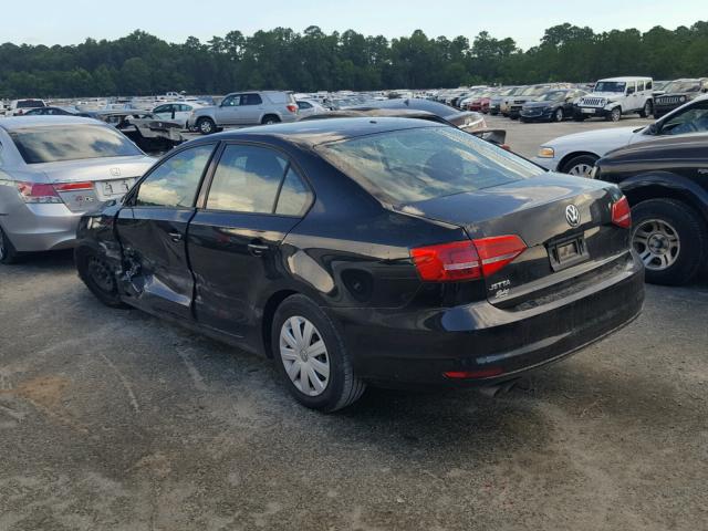 3VW2K7AJ5FM310523 - 2015 VOLKSWAGEN JETTA BASE Սև լուսանկար 3